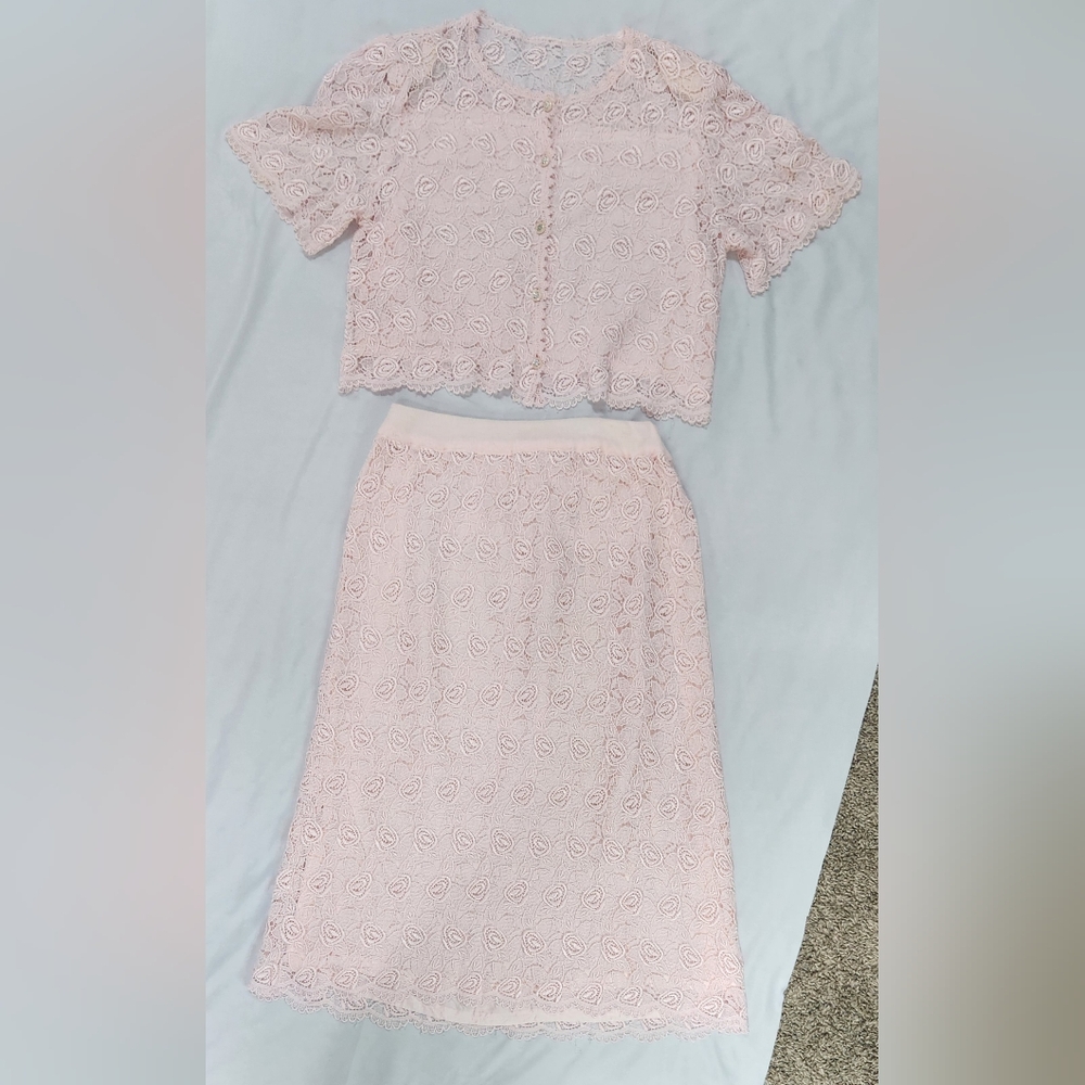 2 Piece Vintage Lace Set